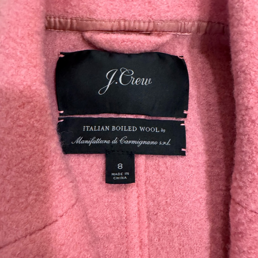 J. Crew Pink Italian Boiled Wool Coat - Picture 2 of 5